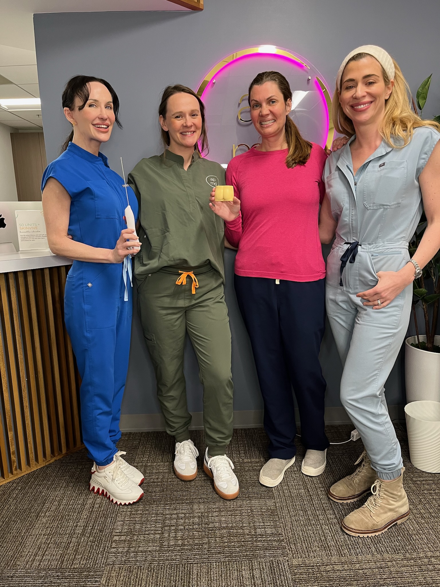 San Francisco Plastic surgeon and Aveli team pose in office for photo